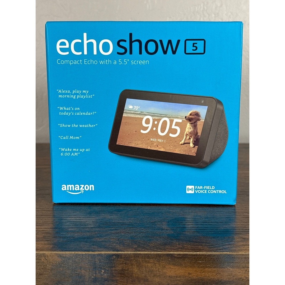 Amazon Echo Show 5 1st Gen Smart Display with Alexa Charcoal Black READ